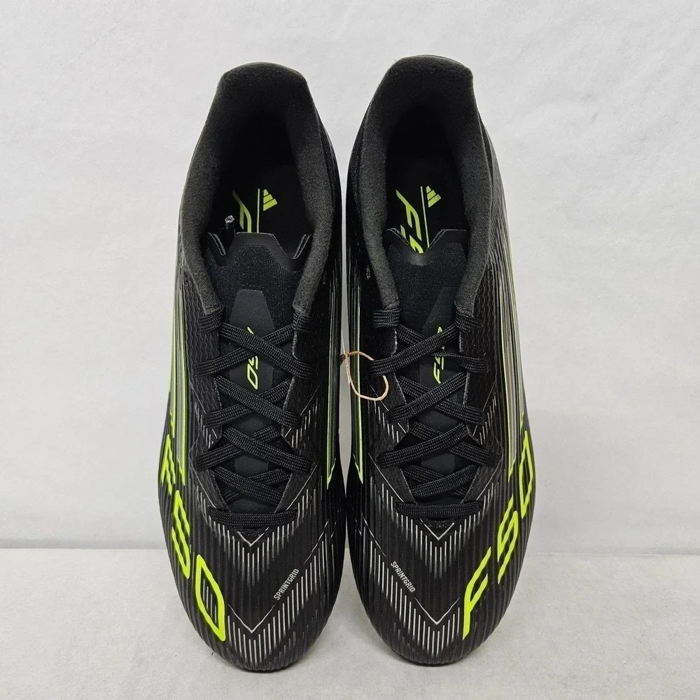 Adidas F50 League FG MG Soccer Cleats‎ JI0007 Black Lucid Lemon Mens Size 13